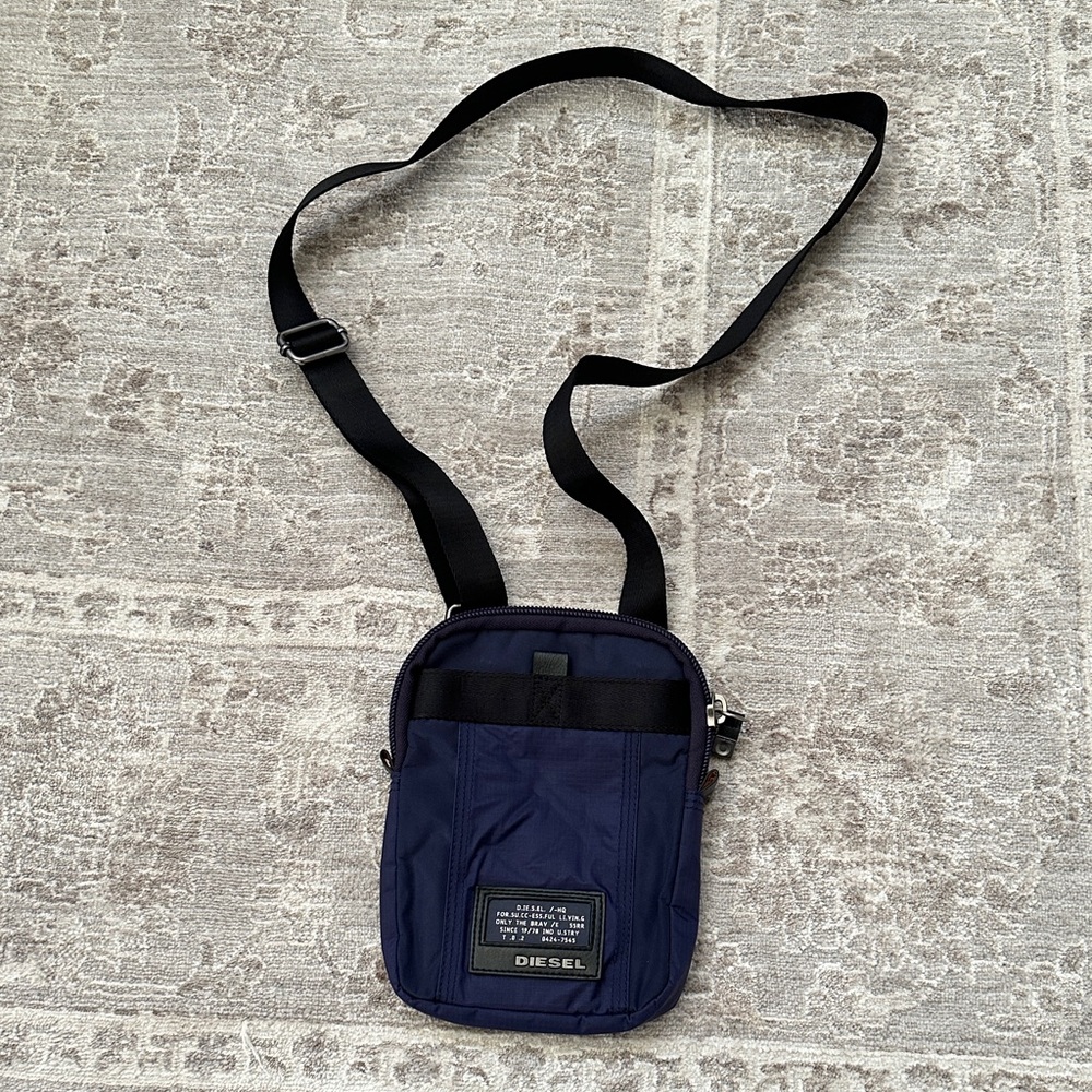 Diesel Men's Dark Blue Crossbody Bag.